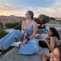 My friends and I at our favorite sunset spot